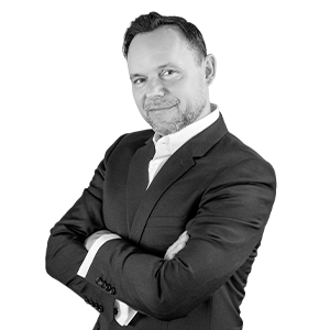 Schwarzweiß-Porträt von Christian Meier, CEO